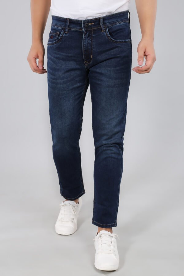 Ekly Line Ankle Fit Golden Blue Jeans - Image 2