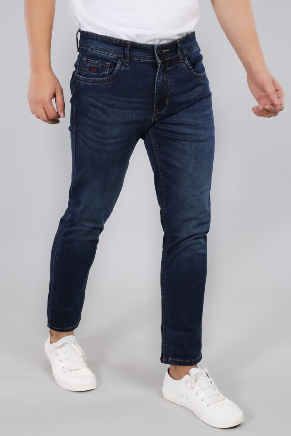 Ekly Line Ankle Fit Golden Blue Jeans - Image 5